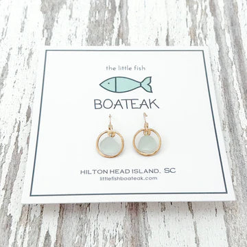 Sea Glass Artisan Mini Hoops