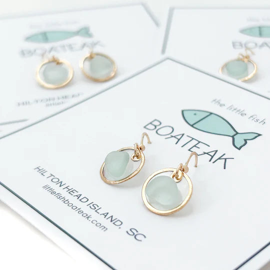 Sea Glass Artisan Mini Hoops