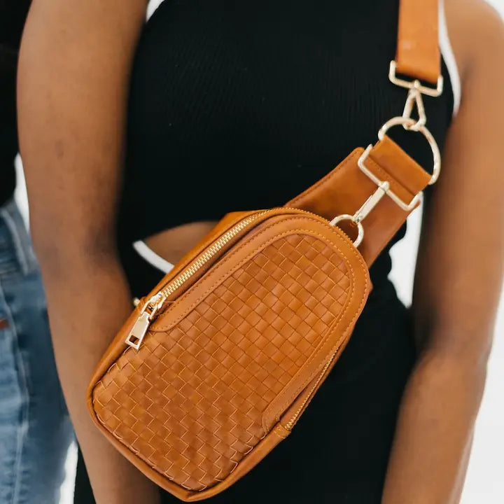 Audrey Woven Sling Bag